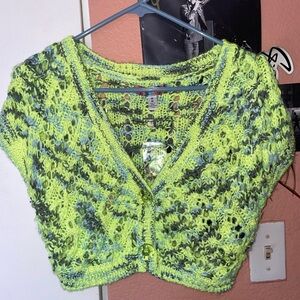 Urban outfitters crochet crop cardigan